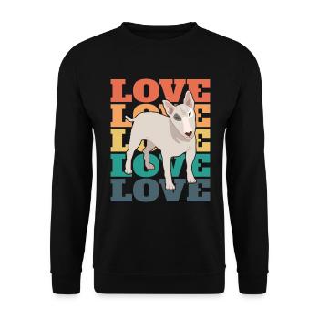 Bull Terrier - Amour - Sweat-shirt Unisexe - noir - Devant - Alina (178cm) & Michal (187cm)