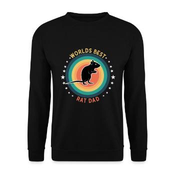 Rat - Meilleur papa rat du monde - Sweat-shirt Unisexe - noir - Devant - Alina (178cm) & Michal (187cm)