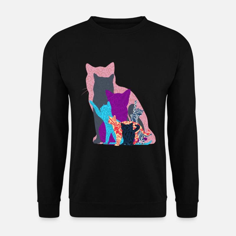 Cat Collage - Unisex Sweatshirt - black