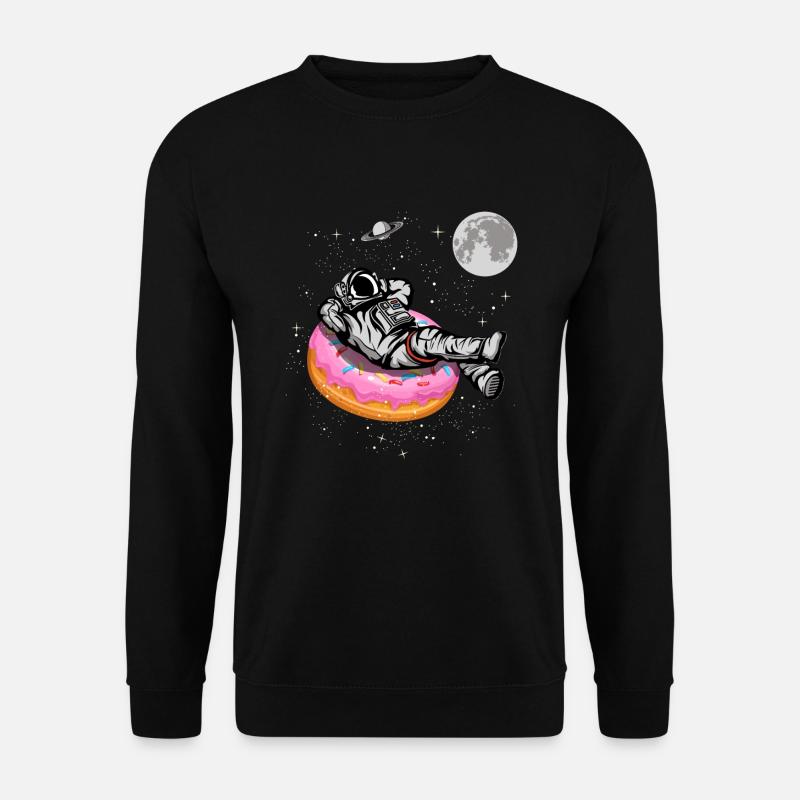 Spaceman On A Donut - Unisex Sweatshirt - black
