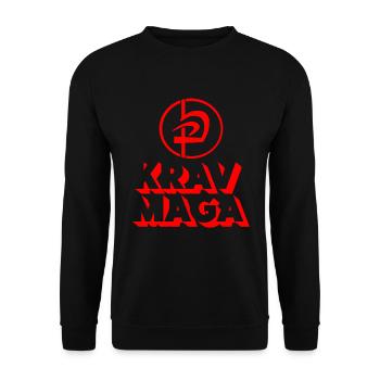 Krav Maga Symbol - Unisex Sweatshirt - black - Front - Alina (178cm) & Michal (187cm)