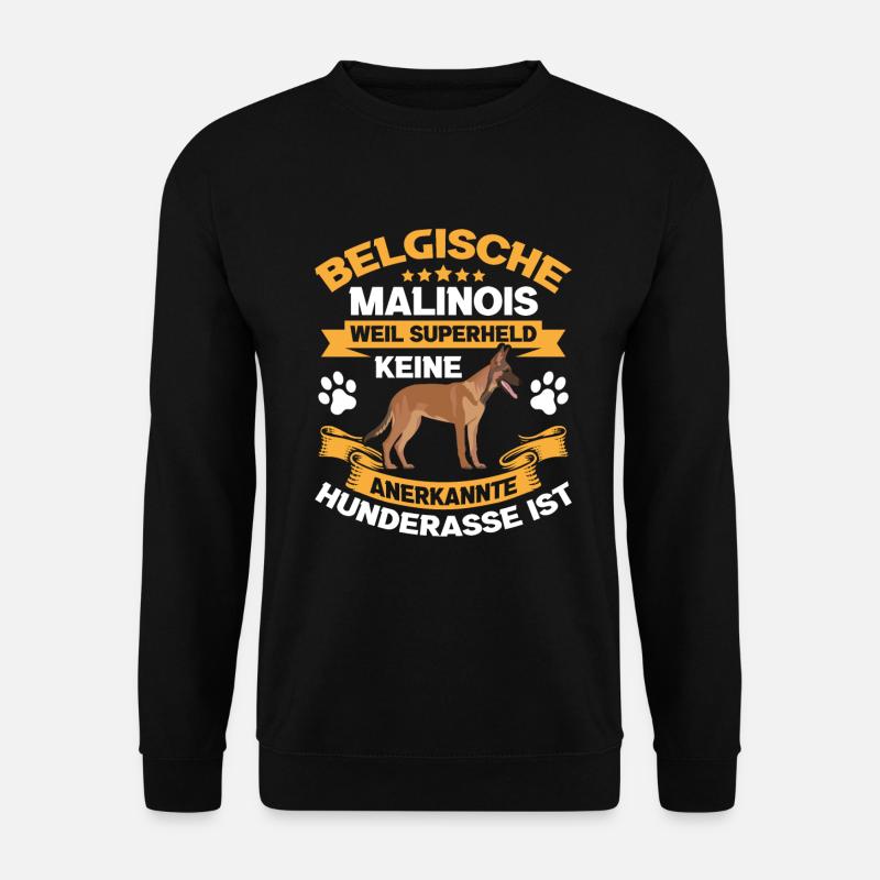 Belgischer Malinois Supherheld Schäferhund - Unisex Pullover - Schwarz