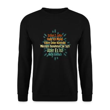 Schon 2 Jahre Hab Ich Meine Eltern Unter Kontrolle - Unisex Pullover - Schwarz - Vorne - Alina (178cm) & Michal (187cm)