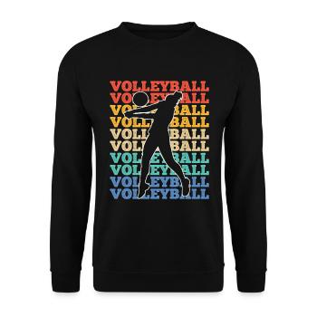 Volleyball Damen bunt - Unisex Pullover - Schwarz - Vorne - Alina (178cm) & Michal (187cm)