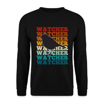 Birds Birdwatcher - Sweat-shirt Unisexe - noir - Devant - Alina (178cm) & Michal (187cm)