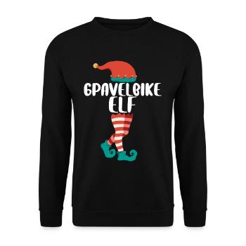 Weihnachts Elf Partnerlook Design Xmas Elfen - Unisex Pullover - Schwarz - Vorne - Alina (178cm) & Michal (187cm)