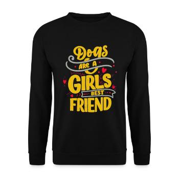 Dogs Are A Girls Best Friend - Unisex Sweatshirt - black - Front - Alina (178cm) & Michal (187cm)