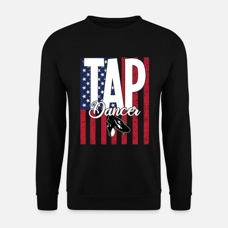 Stepptanz USA Flagge - Unisex Pullover - Schwarz