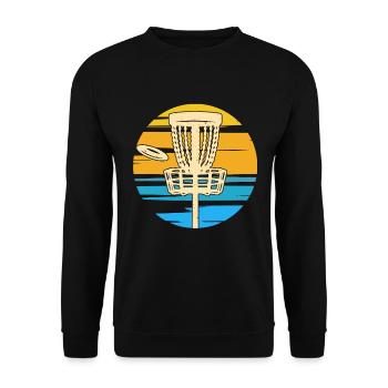 Disc Golf Coucher de soleil - Sweat-shirt Unisexe - noir - Devant - Alina (178cm) & Michal (187cm)