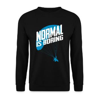 Parapente motorisé Normal est ennuyeux - Sweat-shirt Unisexe - noir - Devant - Alina (178cm) & Michal (187cm)
