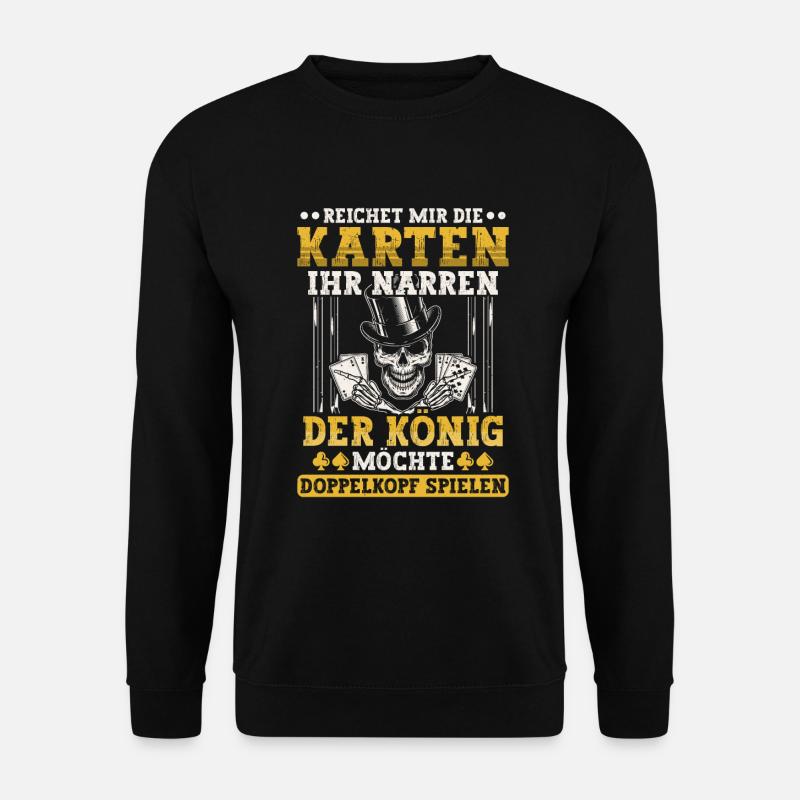 Doppelkopf reichet mir die Karten Kartenspiel - Unisex Pullover - Schwarz