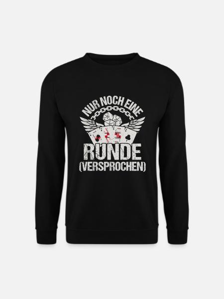 Doppelkopf nur noch eine Runde Kartenspiel - Unisex Pullover - Schwarz