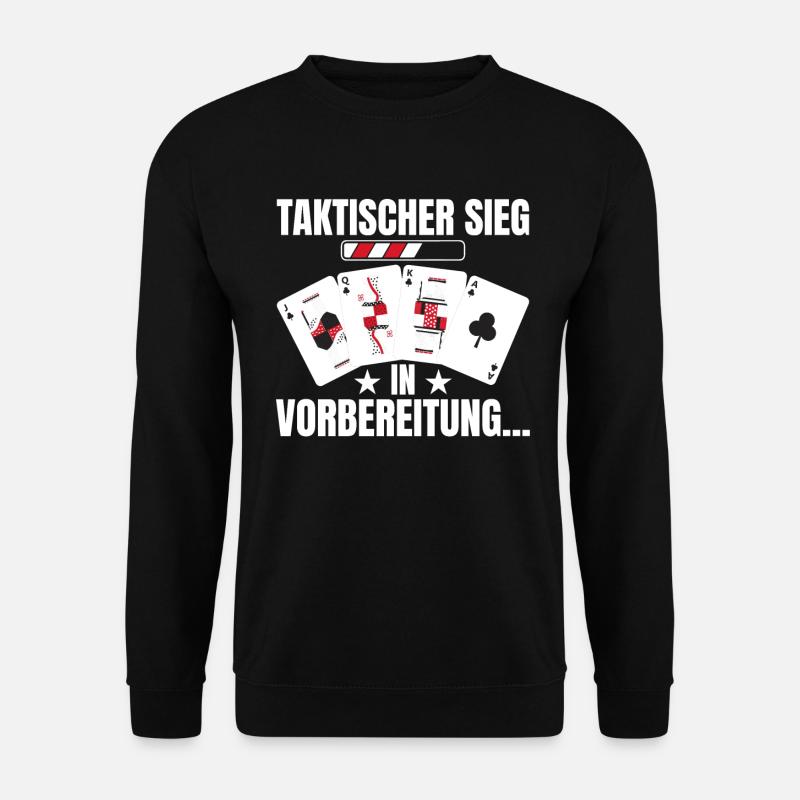 Doppelkopf taktischer Sieg Kartenspiel - Unisex Pullover - Schwarz