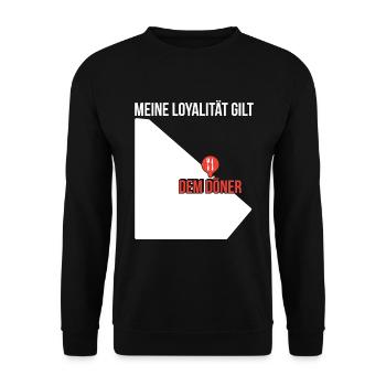 Meine Loyalität Gilt Dem Döner Döner Kebab Geschen - Unisex Pullover - Schwarz - Vorne - Alina (178cm) & Michal (187cm)
