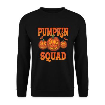 Halloween Pumpkin Squad - Unisex Sweatshirt - black - Front - Alina (178cm) & Michal (187cm)