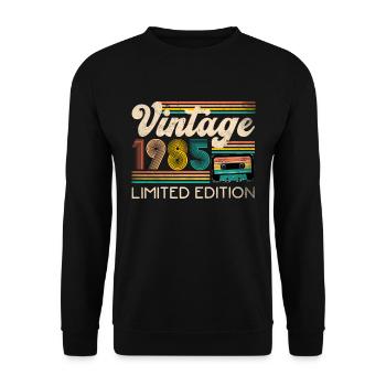 Vintage 1985 Original Parts - Unisex Pullover - Schwarz - Vorne - Alina (178cm) & Michal (187cm)