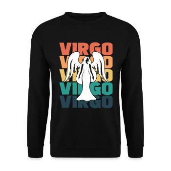 Anniversaire du Zodiaque Vierge - Sweat-shirt Unisexe - noir - Devant - Alina (178cm) & Michal (187cm)