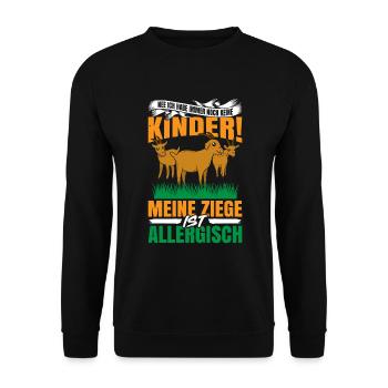 Nee Ich Habe Immer Noch Keine Kinder! Meine Ziege - Unisex Pullover - Schwarz - Vorne - Alina (178cm) & Michal (187cm)