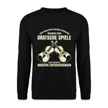 Ich Mache Keine Fehler Wenn Ich Bratsche Spiele Ic - Unisex Pullover - Schwarz - Vorne - Alina (178cm) & Michal (187cm)