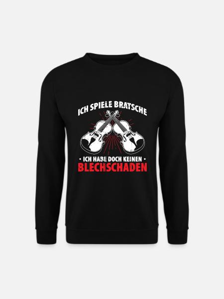 Ich Spiele Bratsche Ich Habe Doch Keinen Blechscha - Unisex Pullover - Schwarz