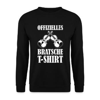 Offizielles Bratsche T-Shirt Bratschist - Unisex Pullover - Schwarz - Vorne - Alina (178cm) & Michal (187cm)