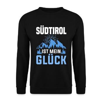 Südtirol ist mein Glück Südtiroler - Unisex Pullover - Schwarz - Vorne - Alina (178cm) & Michal (187cm)