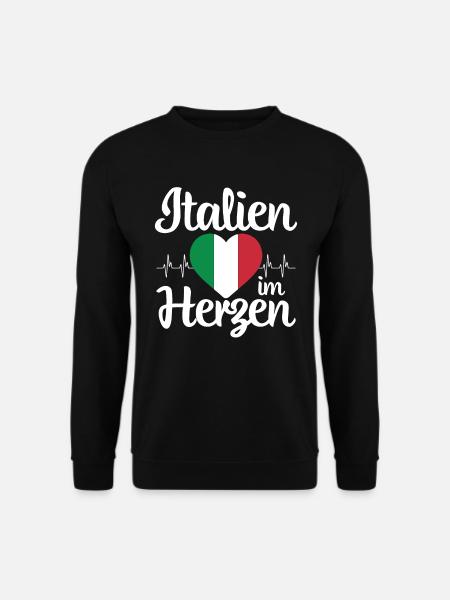 Italien Im Herzen Herzschlag - Unisex Pullover - Schwarz