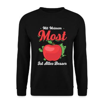 Mit Meinem Most Ist Alles Besser - Unisex Pullover - Schwarz - Vorne - Alina (178cm) & Michal (187cm)