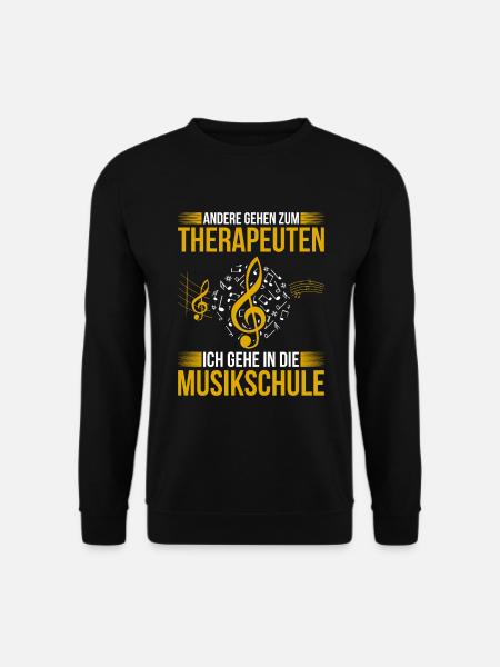 Andere Gehen Zum Therapeuten Ich Gehe In Die Musik - Unisex Pullover - Schwarz
