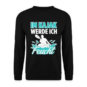 Im Kajak Werde Ich Feucht Geschenk - Unisex Pullover - Schwarz - Vorne - Alina (178cm) & Michal (187cm)