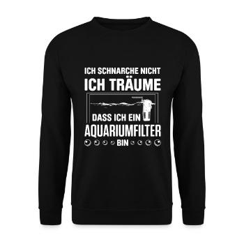 Ich Schnarche Nicht Ich Träume Dass Ich Ein Aquari - Unisex Pullover - Schwarz - Vorne - Alina (178cm) & Michal (187cm)