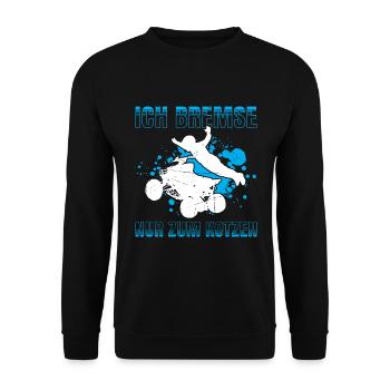 Ich Bremse Nur Zum Kotzen Geschenk - Unisex Pullover - Schwarz - Vorne - Alina (178cm) & Michal (187cm)