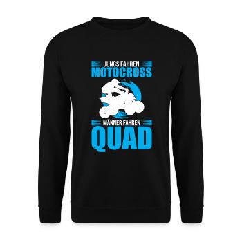 Jungs Fahren Motocross Männer Fahren Quad - Unisex Pullover - Schwarz - Vorne - Alina (178cm) & Michal (187cm)