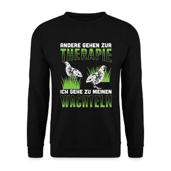 Andere Gehen Zur Therapie Ich Gehe Zu Meinen Wacht - Unisex Pullover - Schwarz - Vorne - Alina (178cm) & Michal (187cm)