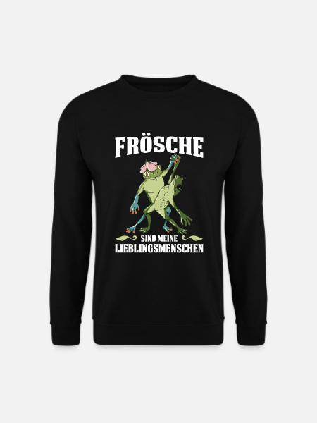 Frösche Sind Meine Lieblingsmenschen - Unisex Pullover - Schwarz