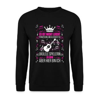 Es Ist Nicht Leicht Prinzessin Und Gleichzeitig Uk - Unisex Pullover - Schwarz - Vorne - Alina (178cm) & Michal (187cm)