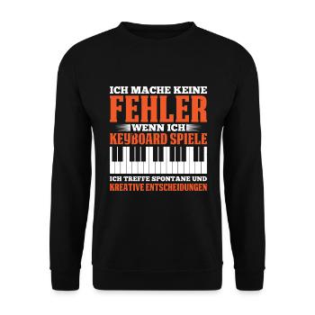 Ich Mache Keine Fehler Wenn Ich Keyboard Spiele Ic - Unisex Pullover - Schwarz - Vorne - Alina (178cm) & Michal (187cm)