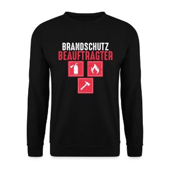Brandschutzbeauftragter Brandschutz Beruf - Unisex Pullover - Schwarz - Vorne - Alina (178cm) & Michal (187cm)