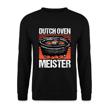 Dutch Oven Meister Dopfen Outdoor - Unisex Pullover - Schwarz - Vorne - Alina (178cm) & Michal (187cm)