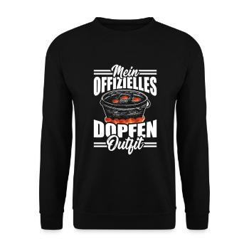 Dopfen Outdoor mein offizielles Dutch Oven - Unisex Pullover - Schwarz - Vorne - Alina (178cm) & Michal (187cm)