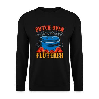 Dutch Oven Flüsterer Dopfen Outdoor - Unisex Pullover - Schwarz - Vorne - Alina (178cm) & Michal (187cm)