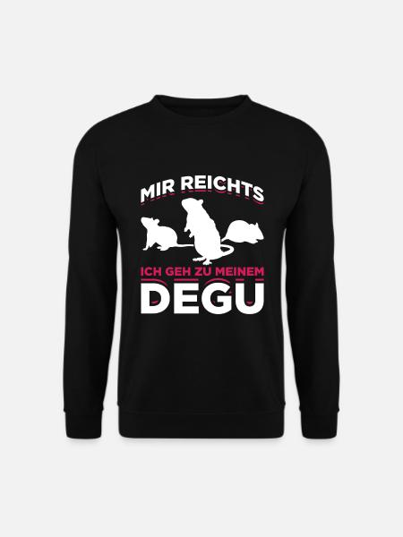 Mir Reichts Ich Geh Zu Meinem Degu Geschenk - Unisex Pullover - Schwarz