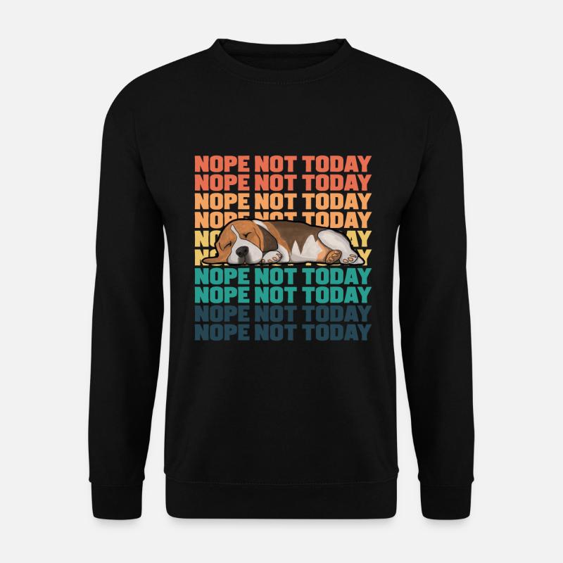 Beagle Hund Nope Heute nicht - Unisex Pullover - Schwarz