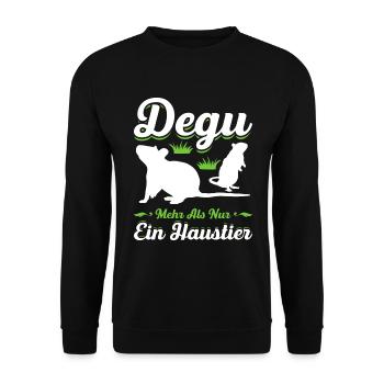 Degu Mehr Als Nur Ein Haustier Geschenk - Unisex Pullover - Schwarz - Vorne - Alina (178cm) & Michal (187cm)