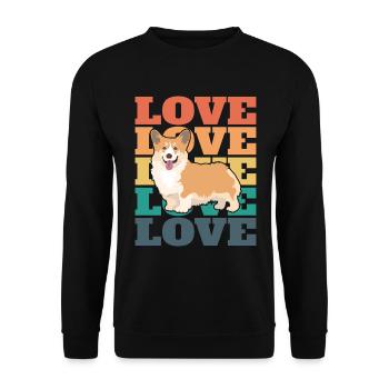 Corgi Dog I Love Corgis - Unisex Sweatshirt - black - Front - Alina (178cm) & Michal (187cm)