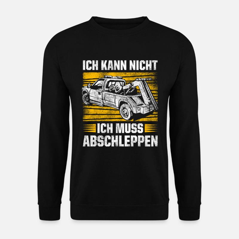 Ich Kann Nicht Ich Muss Abschleppen Geschenk - Unisex Pullover - Schwarz