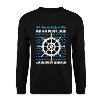 Ich Möchte Einfach Nur Auf Kreuzfahrt Geschenk - Unisex Pullover - Schwarz - Vorne - Alina (178cm) & Michal (187cm)