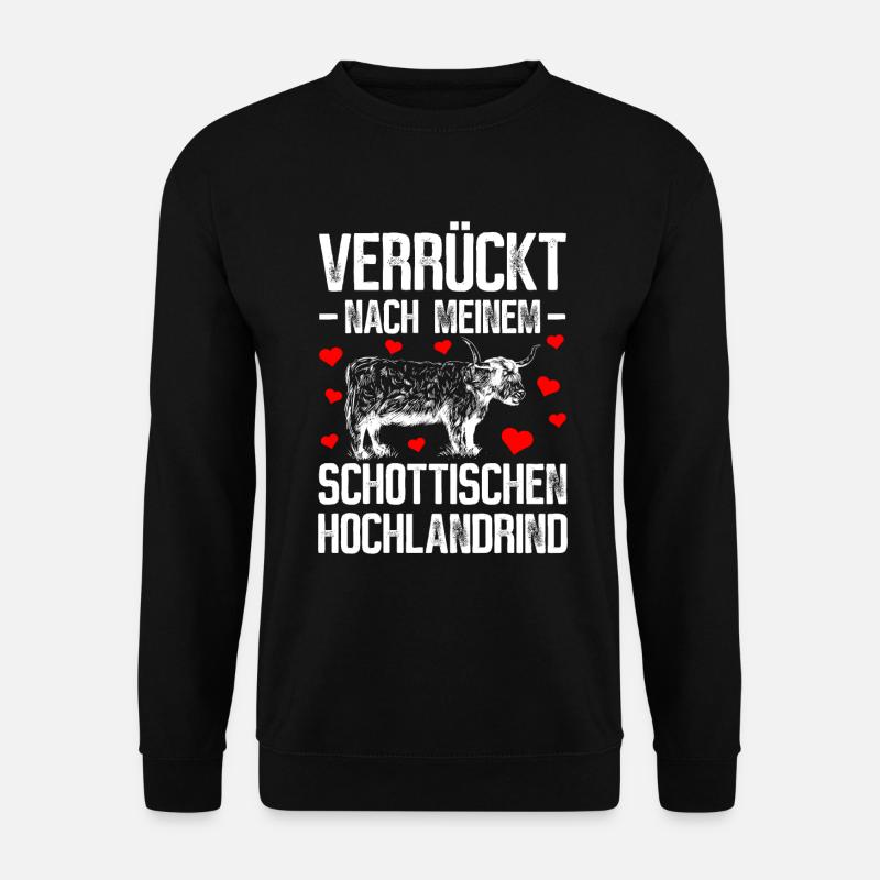 Verrückt Nach Meinem Schottischen Hochlandrind - Unisex Pullover - Schwarz