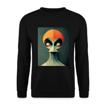 Alinen bauhaus Vintage Style v2 - Unisex Pullover - Schwarz - Vorne - Alina (178cm) & Michal (187cm)