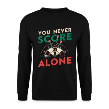You Never Score Alone - Unisex Pullover - Schwarz - Vorne - Alina (178cm) & Michal (187cm)